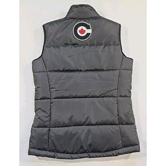 Hudson's Bay Company 2010 Olympics Team Canada Black Puffer Vest Women's Small - Picture 8 of 16